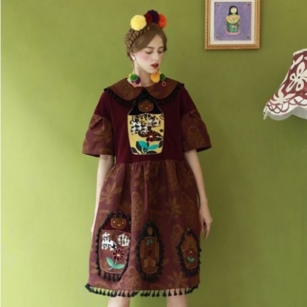 ISO UNLOGICAL POEM MATRYOSHKA RUSSIAN NESTING DOLL DRESS ***DO NOT BUY***